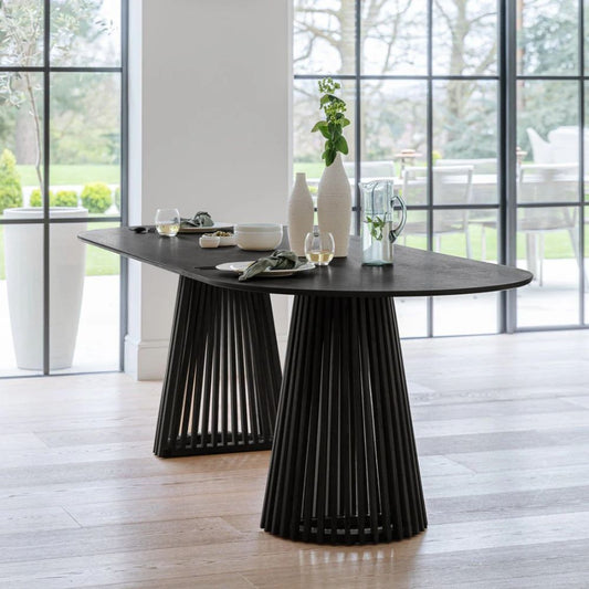 Black Oval Dining Table