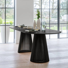 Black Oval Dining Table