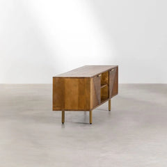 Tatvaacasa Mango Wood TV Unit with Cabinet