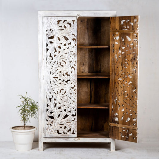 Wooden Carved Wardrobe for Storage