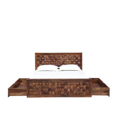 Solid Sheesham Wood Drawer Storage Beds