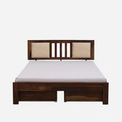 Solid Wood Queen Size Bed With Storage Drawers