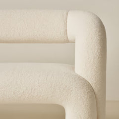 Tatvaacasa Modern White Fabric Bench