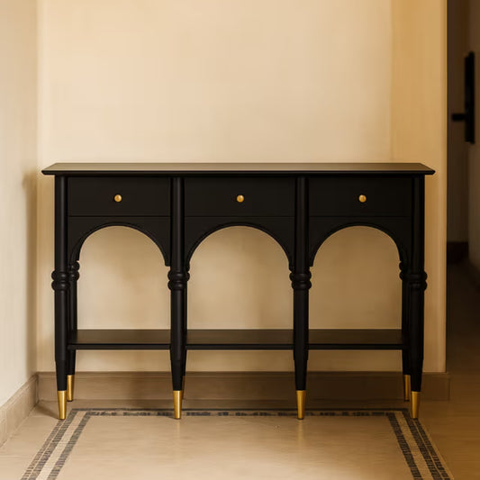 Modern Black Console Table