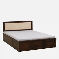 Solid Sheesham Wood King Size Bed With Hydraulic Storage