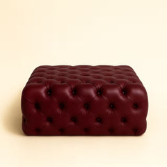Tatvaacasa Monarch Leather Ottoman