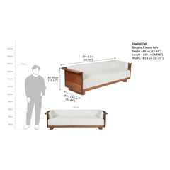 Wooden 3 Seater Sofa