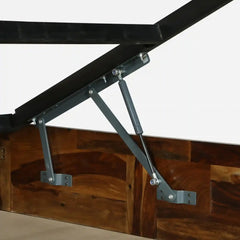 Sheesham Wood Queen Size Bed With Hydraulic Storage