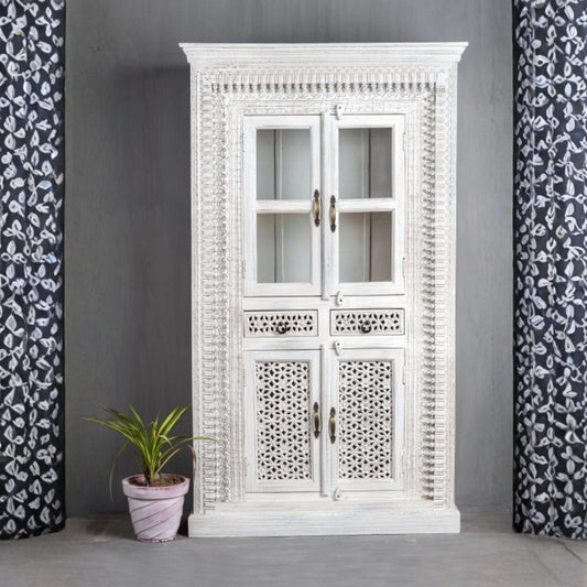 Modern Hand Carved Wooden Wardrobe