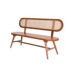 Modern Wooden Cane Bench
