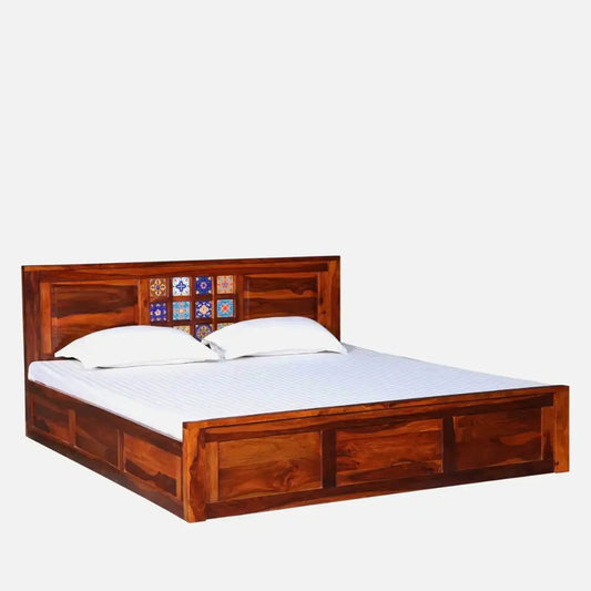 Solid Sheesham Wood Storage Beds
