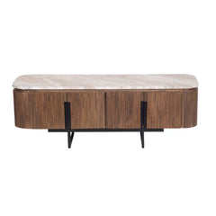 Tatvaacasa Modern Marble Top Tv Unit