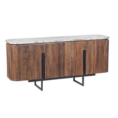 Marble Top Sideboard in Solid Wood Tv Unit