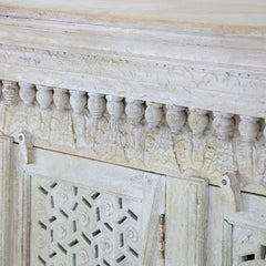 Carved Front Three Door Sideboard