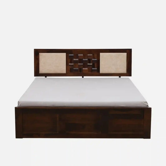 Sheesham Wood Queen Size Bed With Box Storage