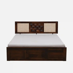 Sheesham Wood Queen Size Bed With Box Storage
