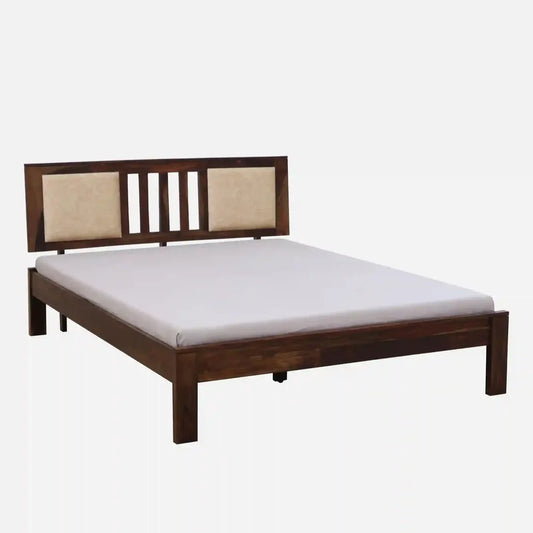 Solid Wood Queen Size Bed Without Storage