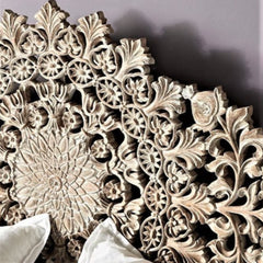 Shahi Mughal Wooden Canopy Bed | Hand Carved