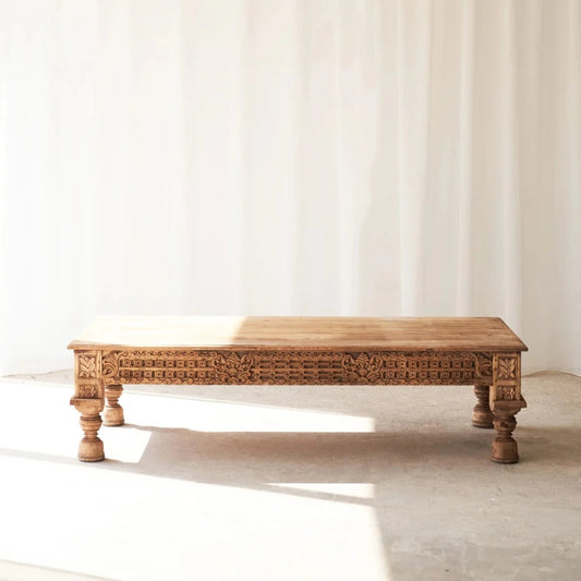 Modern Wooden Hand Carved Coffee Table