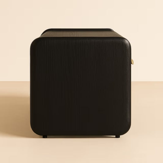 Black Oak Media Console Table