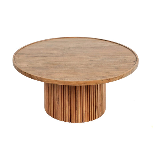 Tatvaacasa Luxury Wooden Round Coffee Table