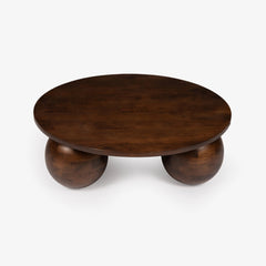Wooden Round Modern Coffee Table for Living Room