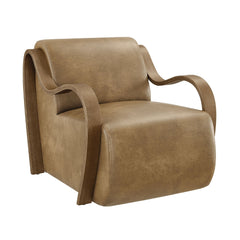 Tatvaacasa Modern Leather Accent Armchair