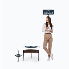 Modern Coffee Table with Metal Legs Nesting Table