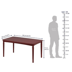 Tatvaacasa 6 Seater Solid Wood Dining table for Living & Dining Area