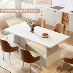 Tatvaacasa Modern Luxury White Dining Table
