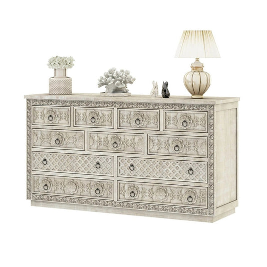 Hand Carved Chest Of Drawer