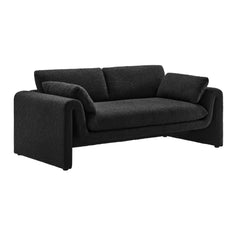 Tatvaacasa Boucle Fabric Sofa in Black