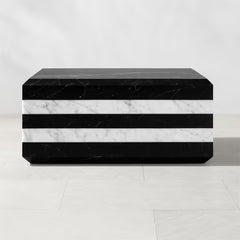 Black an white Marble Modern Coffee Table