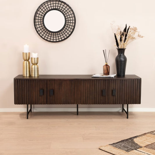 Tatvaacasa Carved Wood TV Console