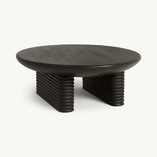 Tatvaacasa Black Modern Coffee Table for Living Room