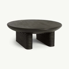 Tatvaacasa Black Modern Coffee Table for Living Room