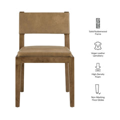Tatvaacasa Leather Dining Side Chair