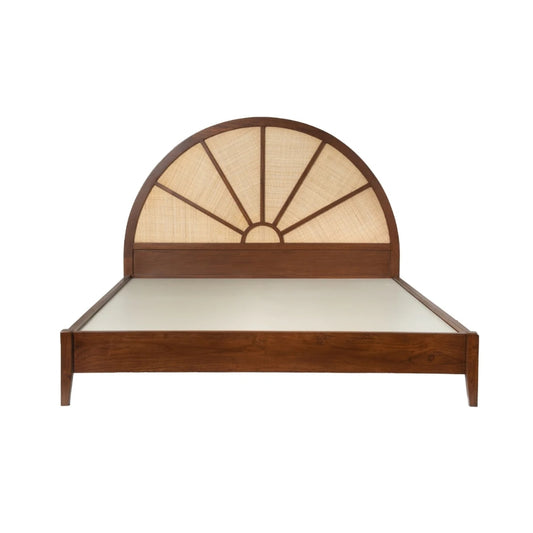 Modern Wooden Cane Bed