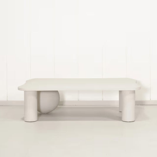Whitewashed Wooden Modern Coffee Table