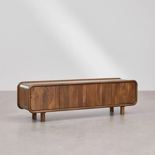 Wooden Walnut Finish TV Cabinet