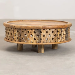 Tatvaacasa Carved Wood Coffee Table (Wood)