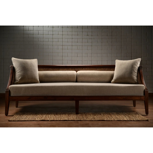 Mangowood 3 Seater Cane Sofa