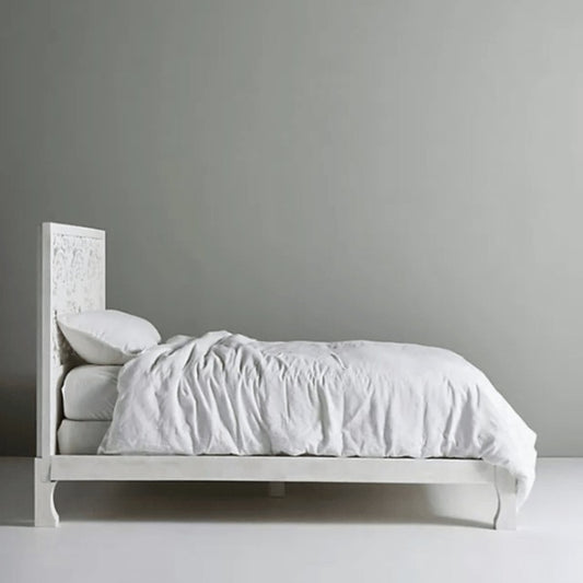 Hand Carved Wooden Bed Frame