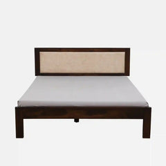 Solid Wood Queen Size Bed Without Storage