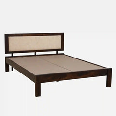 Solid Wood Queen Size Bed Without Storage