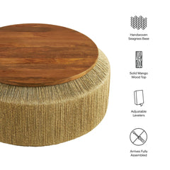Tatvaacasa Wood Coffee Table in Walnut Natural