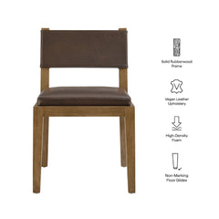 Tatvaacasa Brown Leather Dining Chair