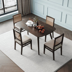 4 Seater Solid Sheesham Wood Dining Table With Chair