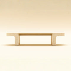 Tatvaacasa Marble Wood Coffee Table