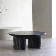 Tatvaacasa Black Modern Coffee Table for Living Room